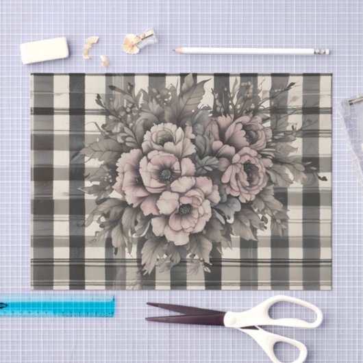 controleren met Blush Blooms Decoupage Print Tissuepapier (Craft)
