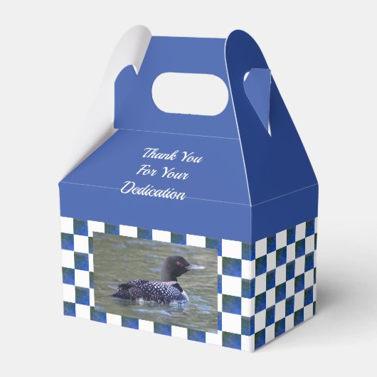 Controleren of het gebundelde gecentreerd is bedankdoosjes (Voorkant Zijde)