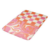 Controles en ronddraaiingen - Roze, Oranje en crèm Badmat (Gekanteld)