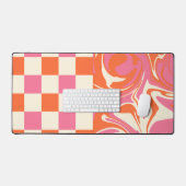 Controles en ronddraaiingen - Roze, Oranje en crèm Bureaumat (Keyboard & Muis)