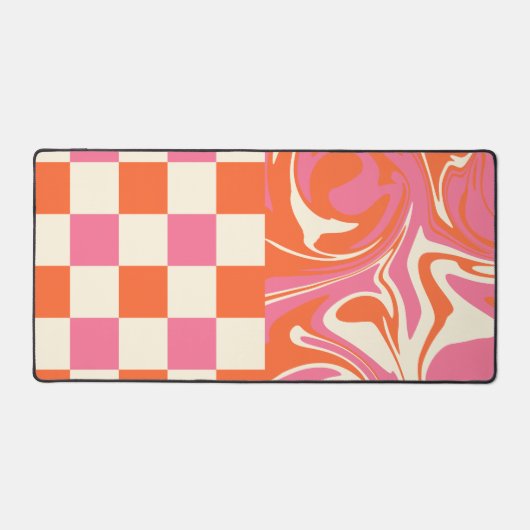 Controles en ronddraaiingen - Roze, Oranje en crèm Bureaumat (Voorkant)