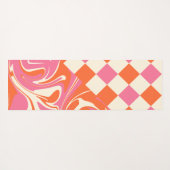 Controles en ronddraaiingen - Roze, Oranje en crèm Yogamat (Achterkant (horizontaal))