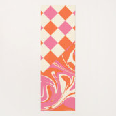 Controles en ronddraaiingen - Roze, Oranje en crèm Yogamat (Achterkant)