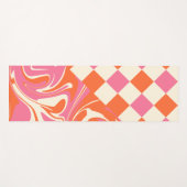 Controles en ronddraaiingen - Roze, Oranje en crèm Yogamat (Voorkant (horizontaal))