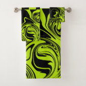 Controles en zwembroeken - kalkgroen en zwart bad handdoek (Insitu)