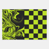 Controles en zwembroeken - kalkgroen en zwart inpakpapier vel (Voorkant)