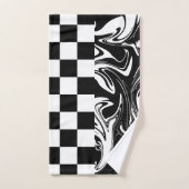 Controles en zwenken - zwart en wit bad handdoek (Handdoek)