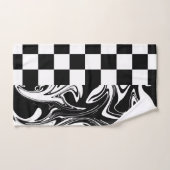 Controles en zwenken - zwart en wit bad handdoek (Handdoek)