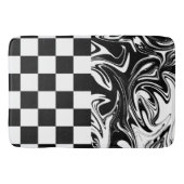 Controles en zwenken - zwart en wit badmat (Voorkant)