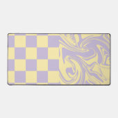 Controles en zwoegen - Pastel, geel en Paars Bureaumat (Voorkant)