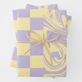 Controles en zwoegen - Pastel, geel en Paars Inpakpapier Vel (In situ)