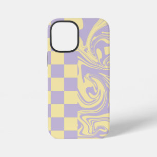 Controles en zwoegen - Pastel, geel en Paars iPhone 12 Mini Hoesje