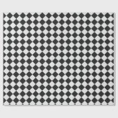 Controles in zwart-wit met schuine randen cadeaupapier (Vlak)