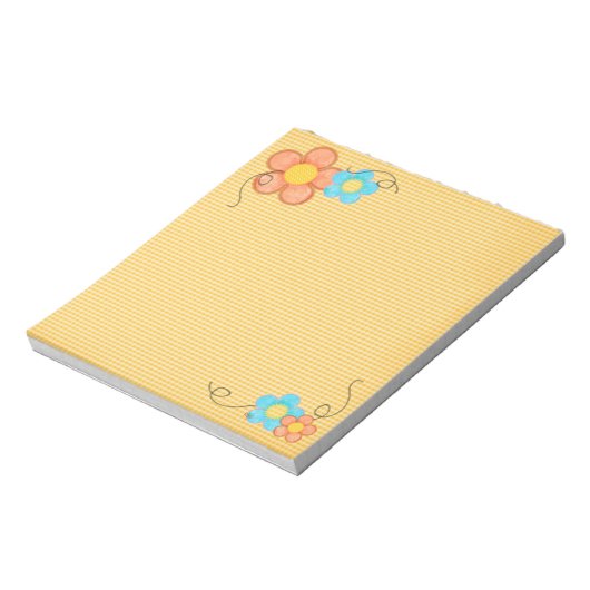 Controles op bloemen notitieblok (Linkerzijde)
