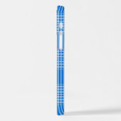Controles-tartan-plaid-blauw-behangpapier iPhone Hoesje (Linkerkant)
