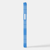 Controles-tartan-plaid-blauw-behangpapier iPhone Hoesje (Rechterkant)
