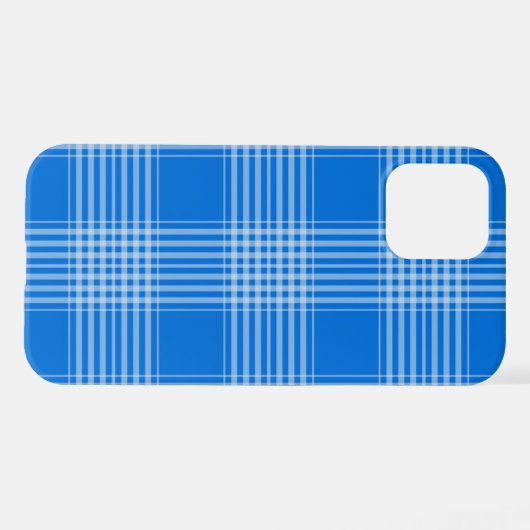 Controles-tartan-plaid-blauw-behangpapier iPhone Hoesje (Achterkant horizontaal)