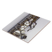 Controles van saxofone tegeltje (Zijkant)