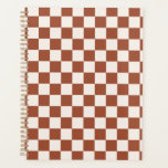 Controlescherbord voor de controle op de aanwezigh planner<br><div class="desc">Gecontroleerd patroon - Aarde tones terracotta dambord.</div>