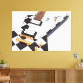 CONTROLEURS ROCK ELEKTRISCHE GITAAR 40x60 Canvas Afdruk (Insitu (Woonkamer))