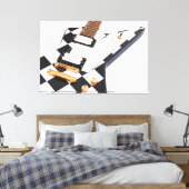 CONTROLEURS ROCK ELEKTRISCHE GITAAR 40x60 Canvas Afdruk (Insitu (Slaapkamer))