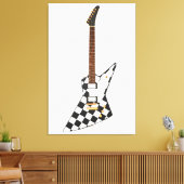 CONTROLEURS ROCK GITAAR 32x48 Canvas Afdruk (Insitu (Woonkamer))
