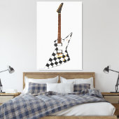 CONTROLEURS ROCK GITAAR 32x48 Canvas Afdruk (Insitu (Slaapkamer))