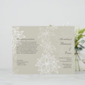 Controlled Bloom Taupe Wedding Program Flyer (Staand voorkant)