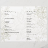Controlled Bloom Taupe Wedding Program Flyer (Achterkant)