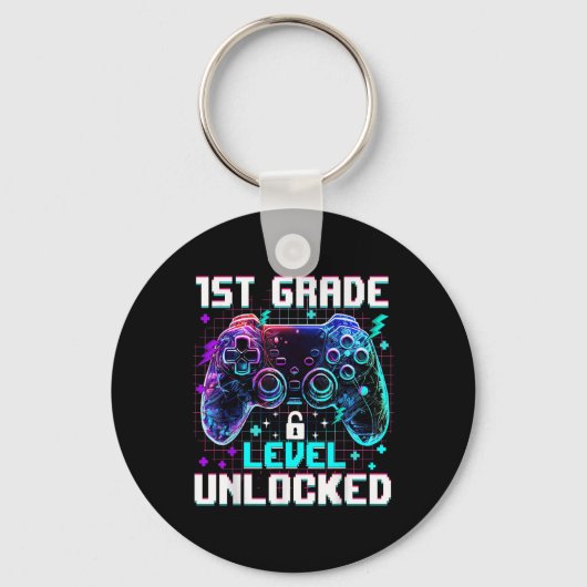 Controller 1e leerjaar ontgrendeld eerste schoolda sleutelhanger (Voorkant)