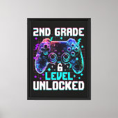 Controller 2e klas niveau ontgrendeld eerste dag  canvas afdruk (Voorkant)