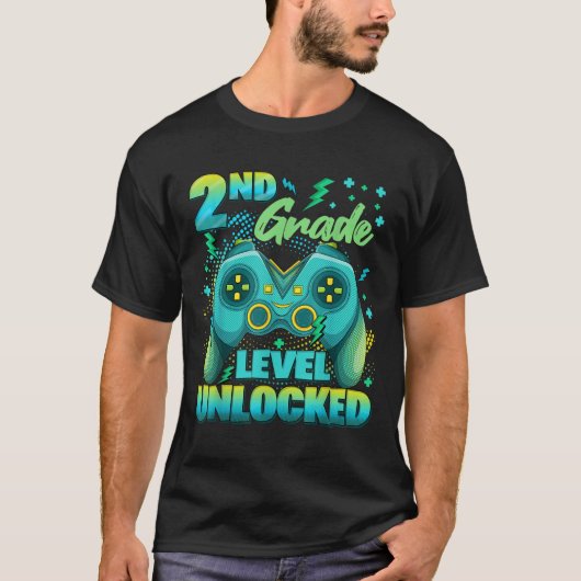 Controller 2e klas niveau ontgrendeld eerste schoo t-shirt (Voorkant)