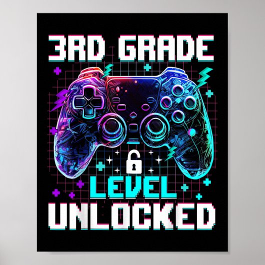 Controller 3e leerjaar ontgrendeld eerste schoolda poster (Voorkant)