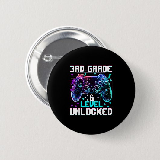 Controller 3e leerjaar ontgrendeld eerste schoolda ronde button 5,7 cm (Voorkant /achterkant)