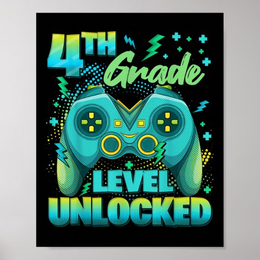 Controller 4e leerjaar ontgrendeld eerste schoolda poster (Voorkant)