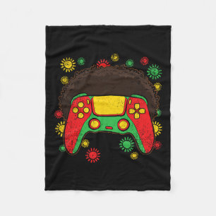 Controller Afro Black Geschiedenis Maand Gaming Ga Fleece Deken