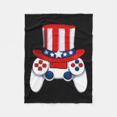 Controller Amerikaans Pet 4 juli USA Fleece Deken (Voorkant)