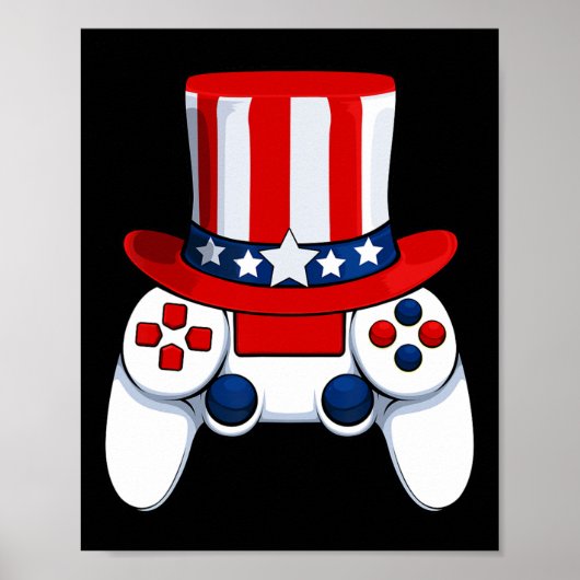 Controller Amerikaans Pet 4 juli USA Poster (Voorkant)