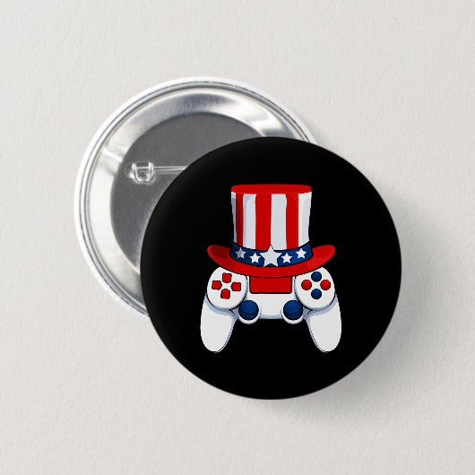 Controller Amerikaans Pet 4 juli USA Ronde Button 5,7 Cm (Voorkant /achterkant)