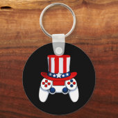 Controller Amerikaans Pet 4 juli USA Sleutelhanger (Voorkant)
