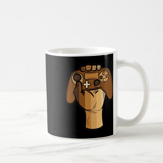 Controller Fist Black Geschiedenis BLM Gaming Game Koffiemok (Rechts)