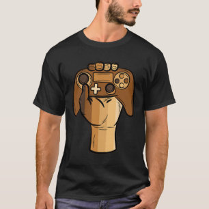 Controller Fist Black Geschiedenis BLM Gaming Game T-shirt