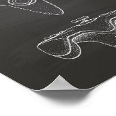 Controller Game 1996 Patent Art Chalkboard Poster (Hoek)