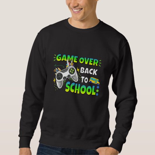 Controller Game Over Terug naar school Gamen Jong Trui (Voorkant)