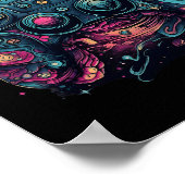 Controller Gaming Rave Gamer Nerd Abstract Pc Game Poster (Hoek)