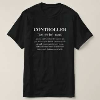 Controller Grappige Gamer Definitie Met Witte Teks T-shirt