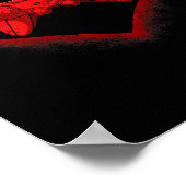 Controller Hart Valentijnsdag Cool Gaming Gamer Poster (Hoek)