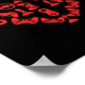 Controller Hart Valentijnsdag Cool Gaming Gamer Poster (Hoek)