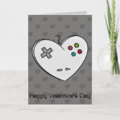 Controller Heart Gamer Valentijn Feestdagen Kaart (Voorkant)