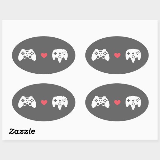 Controller Love Ovale Sticker (Vel)
